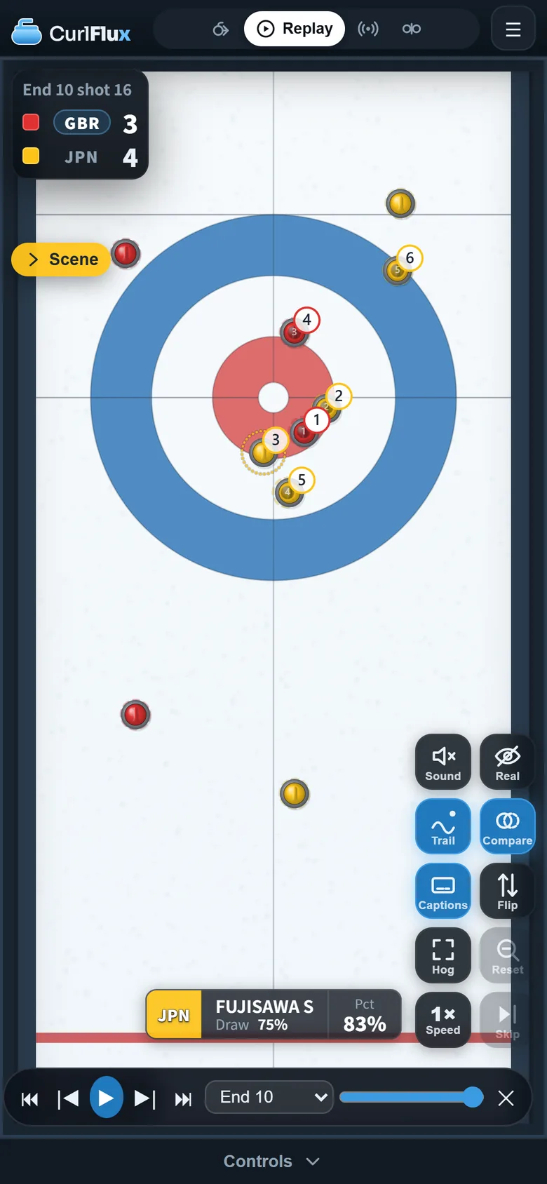 A replay open on a phone
